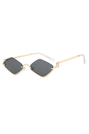 Tessero Women's sunglasses, diamond-shaped model, UV400 protection, Tessero, gold