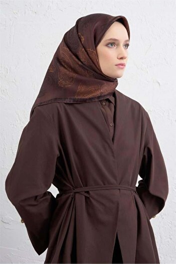 Armine Φουλάρι Sura Pure Silk 9428 - 80 Μπορντό Μικτό σχέδιο