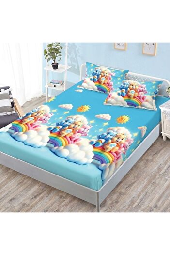 Casa de Vis Bed Sheet with Elastic + 2 Pillowcases, 180/200,
