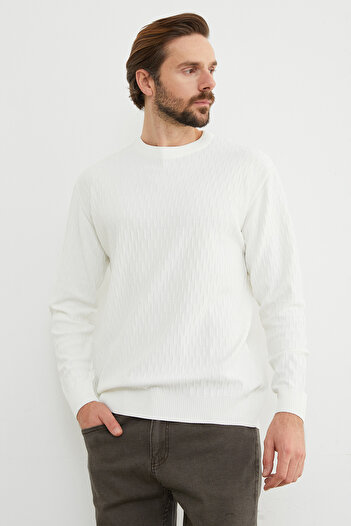 Fulla Moda Basic Crew Neck Knitwear Sweater