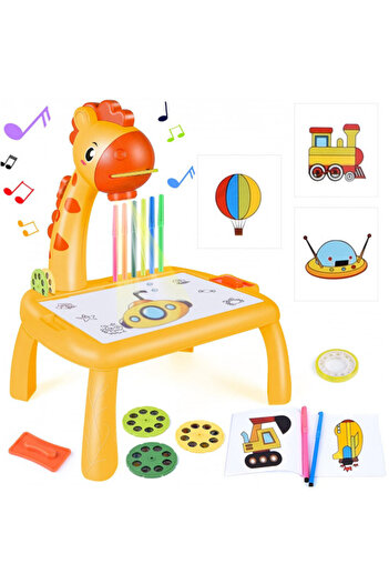 TEHNOSHOP Children's drawing table with projector, creativity and