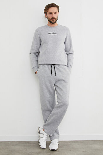Fulla Moda 3 Threaded Waist Tie Pocketed Sweatpants