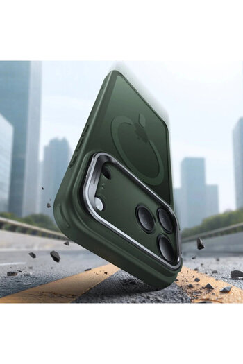 ESR Husa iPhone 17 Pro Max Classic Hybrid HaloLock Kickstand, verde