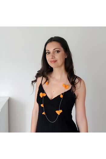 Corizmi Multifunctional jewelry, choker or long necklace, bracelet, veil flowers, Spring Bloom