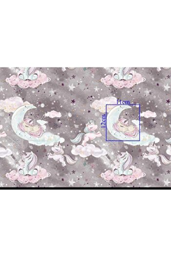 ATELIER ALEDA Baby blanket, unicorn and rainbow print, cotton/minky, Atelier Aleda, 75x95 cm
