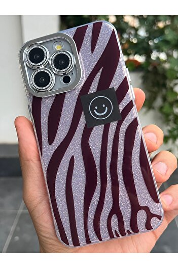 EDELFU iPhone 15 Pro Max Compatible Camera Protected Glitter Thick Silicone Glossy Phone Case