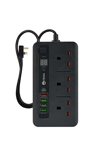 FEIDA Power Strip with Type-C and USB Ports, 3000W