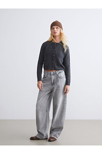 LC Waikiki Crew Neck Women's Knitwear Cardigan