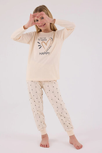 Kocabey 3434-2 Girls' Long Sleeve Pajama Set
