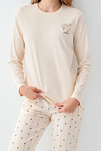 Kocabey 3434-S Women's Long Sleeve Pajama Set