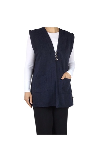 ECE GİYİM Women's Three Button Front Short Seasonal Vest