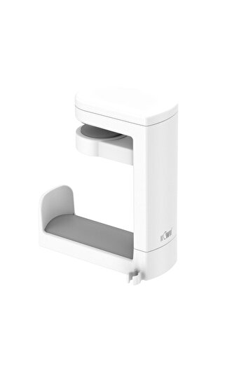 PadForce desk headset holder, cable organizer, multi - functional, anti - slip, 360 swivel - White