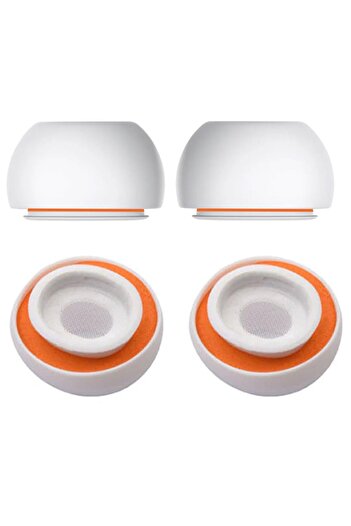 PadForce Set of 4 silicone and memory foam earplugs for AirPods Pro (Hybrid Edition) - White, L