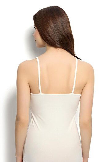 MUK's Beauty Tools Women's Tank Top with String Straps Modal Fabric 48% Modal 48% Cotton 4% Elastane