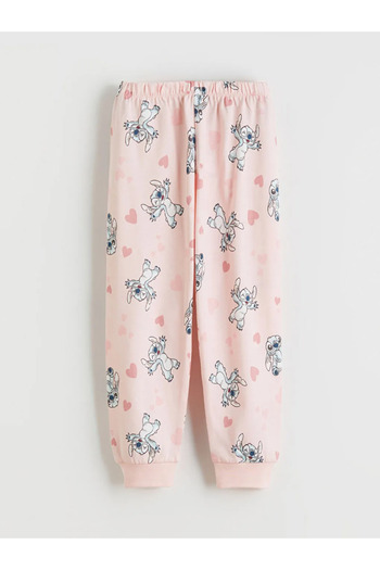 LC Waikiki Crew Neck Stitch Printed Girls' Pajama Set