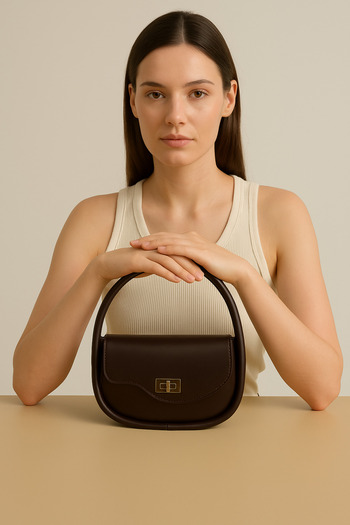 Elory Grace Women's Brown Crossbody Shoulder Bag – Handbag, Detachable Strap, Stella Model Special Cut