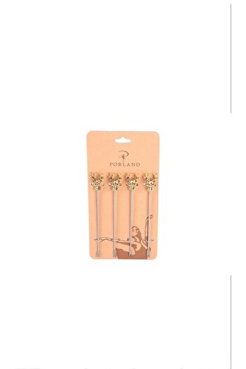 Porland Deerest Golden 4 Pieces Cocktail Forks 18 cm