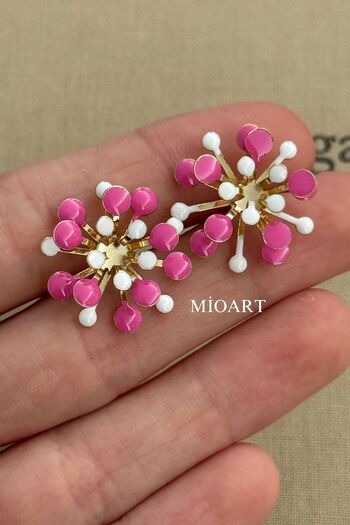 MioArt Enamel Bohemian Vintage Scatter Brooch Earrings