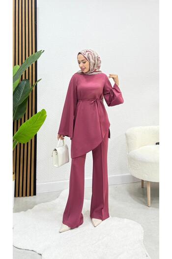 modasusev Belden Tie-Up Top and Bottom Two-Piece Hijab Set
