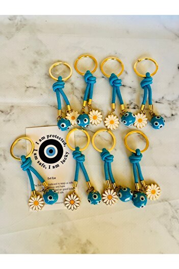 Talia&Talia Gift Evil Eye Beaded Keychain - 10 Pieces