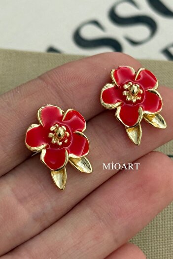 MioArt Women's Vintage Flower Model Earrings
