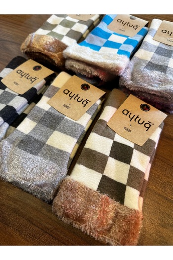 Aytuğ Women's Winter Odor-Free and Moisture-Repellent Comfortable Towel Socks 6-Pack