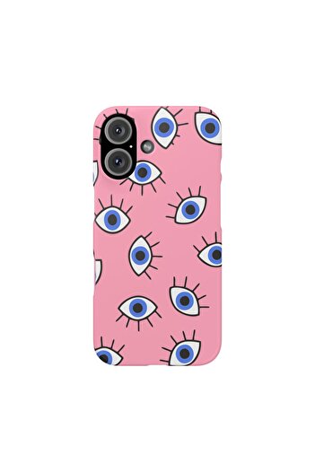 CaseHub iPhone 17 Case Nazarlık Series Design Printed Velvet Interior Cover Protects While Carrying