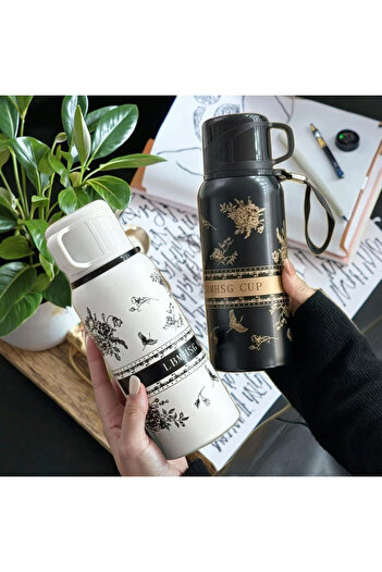CUSTOM Large Capacity White Gardenia Flower Vacuum Cup