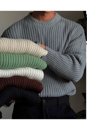 Butik Ross 100% Cotton Ribbed Sweater