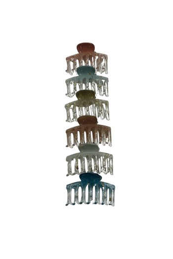 ZAYA 6-Piece Large Latch Clip Set in Assorted Colors and Shapes