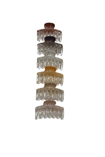 ZAYA 6-Piece Large Latch Clip Set in Assorted Colors and Shapes