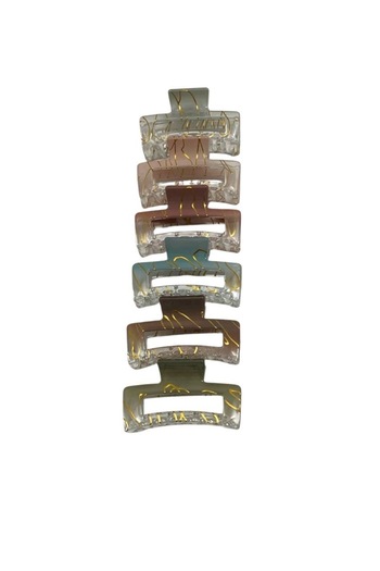 ZAYA 6-Piece Large Latch Clip Set in Assorted Colors and Shapes
