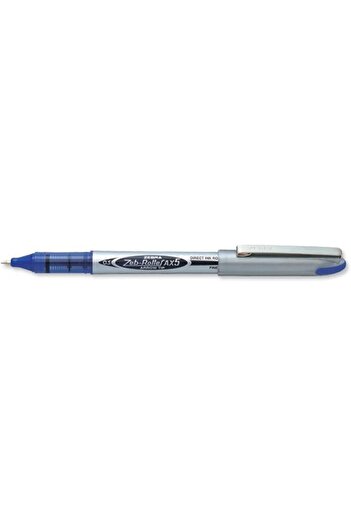 Zebra Technologies Zebra Ax5 Liquid Ink Rollerball Pen - Blue (Pack of 10)