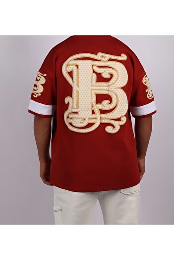 Red Planet Oversize T-Shirt with Stylish Prints