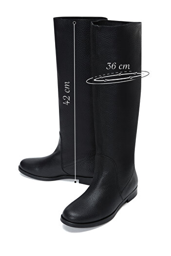 Derimod Women's Black Classic Leather Boots 25Wfd1404Ft