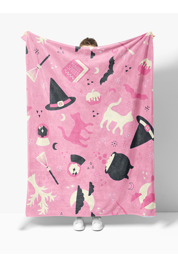 Erays Home Halloween Hallowen Pattern Fleece Tv Blanket Polar Soft Girl Blanket
