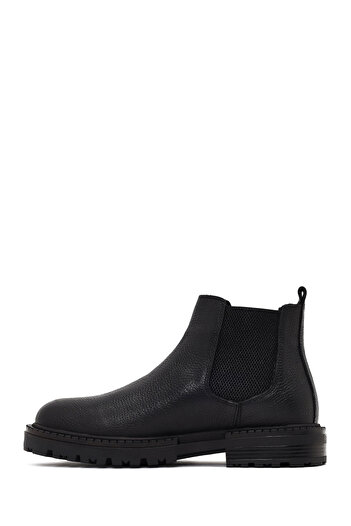 Derimod Men's Black Leather Chelsea Boots 25Wfd7546Ft