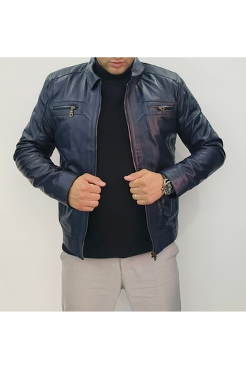 SNR Genuine Lambskin Men Leather Coat Real Leather Jacket Soft Leather