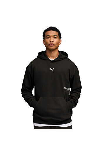 Puma Hood M Graphic French Terry Hoodie, Black, Men