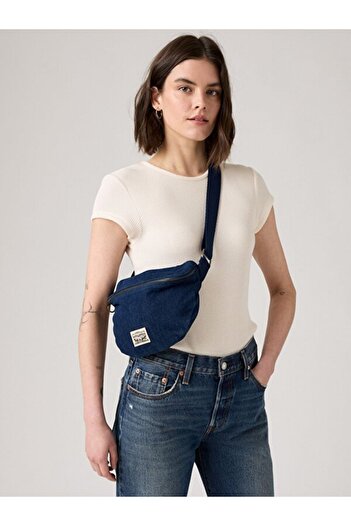 Levi's Unisex Jeans Blue Cross Waist Body Bag 002H1-0007