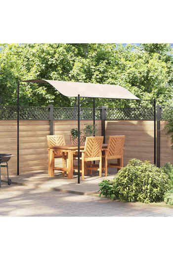 vidaxl Gazebo Fabric Cream White
