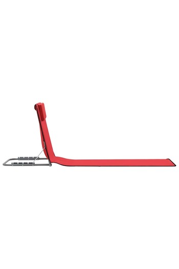 vidaxl Folding Beach Mats 2 pcs Steel and Fabric Red