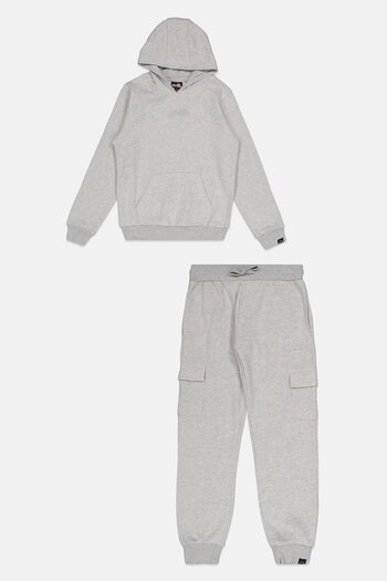 Ellesse Kids Boy 2 Pcs Hoodie And Sweatpants Set, Light Grey
