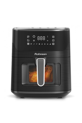 ROHNSON Air Fryer R2849, 1600W, 6.5L Capacity, 8 Automatic Cooking Programs