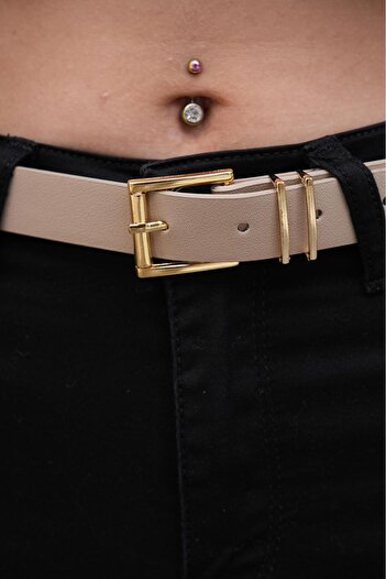 Desre Moda Körülü Gold Buckle Women's Belt Trouser Belt Coat Belt Waist Belt Shirt Belt