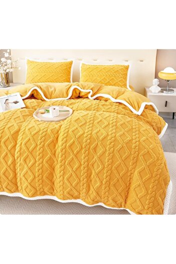 CHIRASO CHIRASO Bedding, COCOLINO, Knitted Pattern, Classic Sheet 220x230 Duvet Cover 200x230 2 Pillowcases