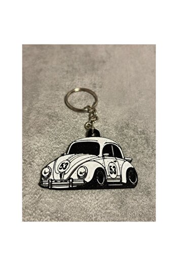 OEM 3D Printed Keychain with PLA Filament - Volkswagen Beetle Design No. 53
