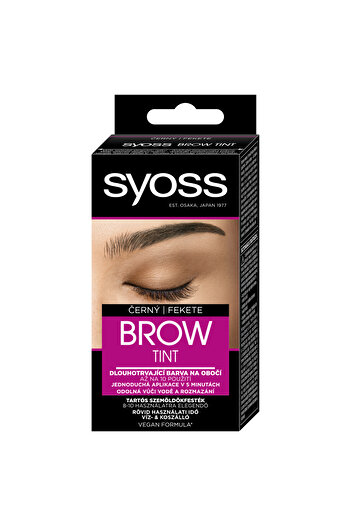 Syoss Brow Tint Eyebrow Dye, Black, waterproof and smudge-proof, vegan formula, 10 ml