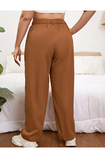 SHEIN Curve+ pants, brown