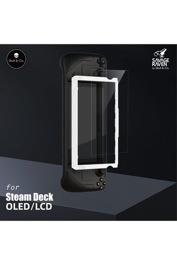 Skull & Co. High Transparency High Sensitivity Tempered Glass Screen Protector for Steam Deck (2-PAC